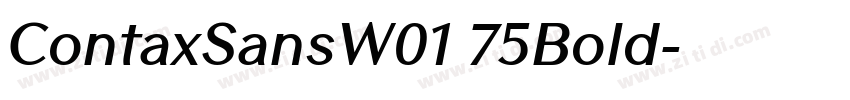 ContaxSansW01 75Bold字体转换